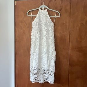 Bridal shower lace white dress